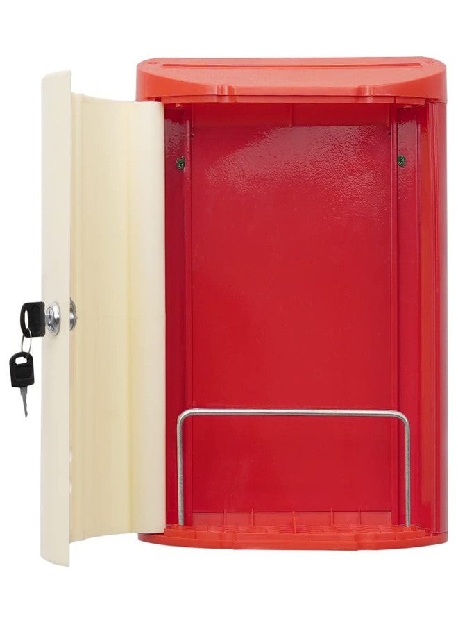 ALKOSIGN Letter Box/Mailbox (White, Red) - Secured Plastic Letter Box for Indoor & Outdoor, Hanging Suggestion Box for Office, Banks, Hostel, Hospital, Home, Society, Large A4 Size Post Box - Image 3